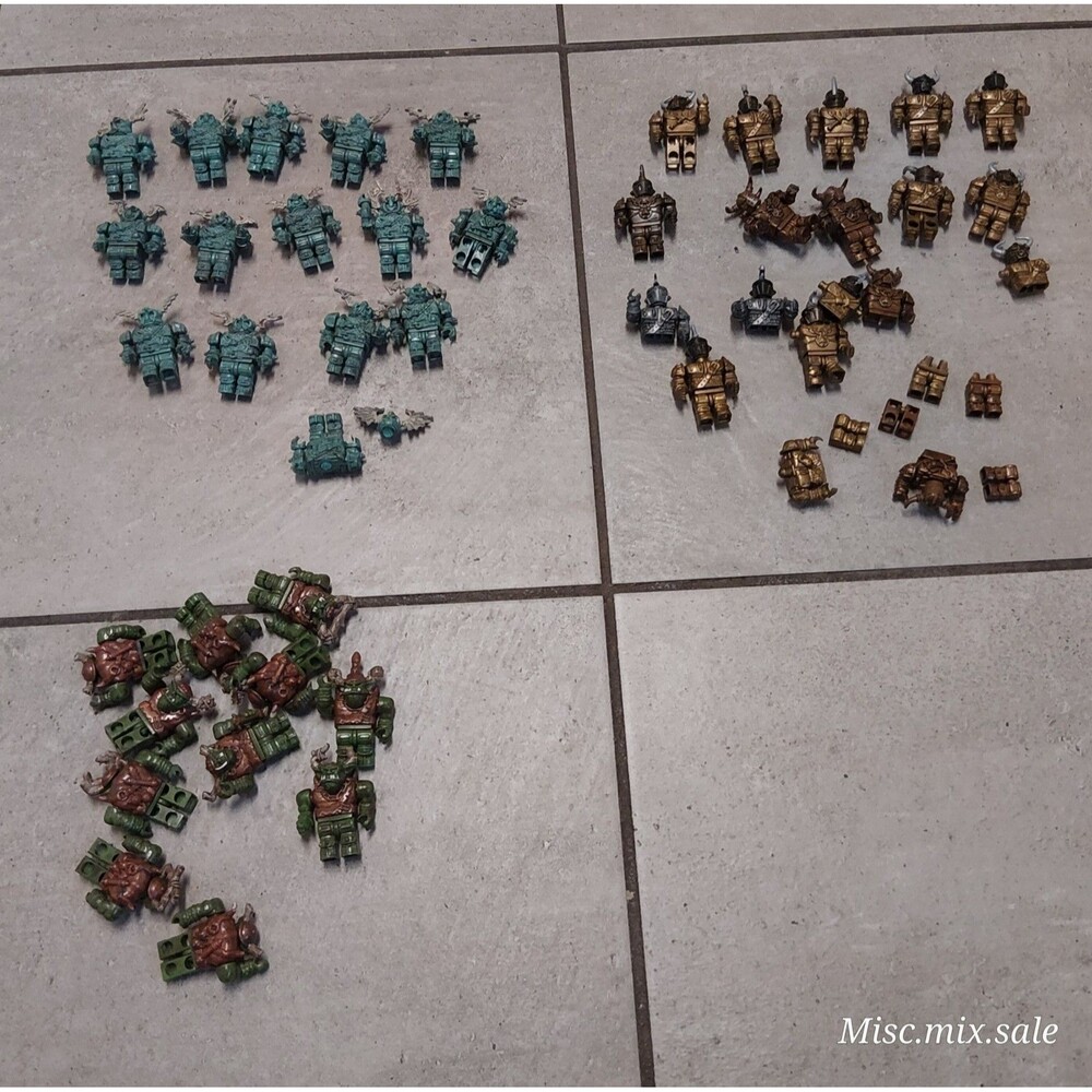 Large Lot of Vintage Mega Bloks Dragons & Knights Minifigures 35+ Pcs